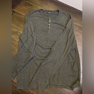 Buffalo David Bitton Charcoal Long Sleeve Henley